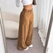 Women's Corduroy Wide-Leg Pants – Retro Straight Fit, High-Waisted Casual Trousers For Fall & Winter_ecoleips.com