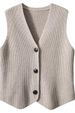 Aria Basics Layered Wear Magic Italian Craft Wool Cashmere Warm Knitted Vest For Women_ecoleips.com