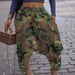 Women's Clothing Trendy Camouflage Ripped Harem Pants For Women Loose Street Style Drop Crotch Distressed And Ripped_ecoleips.com