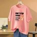Women's Summer Short Sleeve T-Shirt Loose Mid-Length plus Size Top Fashionable Versatile New Style_ecoleips.com