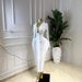 Women's Long Sleeved V Neck Pleated Slit Maxi Dress European American Style Sexy High Elastic_ecoleips.com