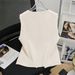 K High End Pony Clip Short Style New Top With Slim Fit, Waist Cinching And Slimming Effect, Wearing Vest Vest And Vest_ecoleips.com