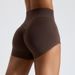 Women's Clothing Peach Hip Lifting Yoga Shorts Women's High Waist Pleated Tight Fitness Shorts Quick Drying Three Point Sports Shorts_ecoleips.com