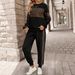 Leopard Print Two-Piece Set – Long Sleeve Top & High-Waisted Pants | Winter-Ready Polyester Outfit For Women_ecoleips.com