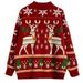 girl Wholesale Christmas Clothes Reindeer Red Sweater For Women Thickened Winter New Loose Pullover Knitwear_ecoleips.com