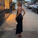 Women's Sexy Halter Neck Summer Dress Bodycon Fitted Large Open Back Floor Length Long Dress For Casual Outing_ecoleips.com