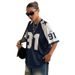 Y2k Streetwear Mesh Short Sleeve T-Shirt - Oversized Graphic Print Tee With Color Blocking, Retro Sporty Vibes (Black/Blue/Green/Brown)_ecoleips.com