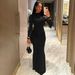 Women's Slim Pleated Round Neck Long Sleeve Dress American Style Hot Selling Autumn Fashion Temperament Clothing_ecoleips.com