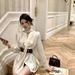 French-style Socialite 2025 Black Dress Design, New High-end Satin Shirt For Women With Ribbons, Fashionable And_ecoleips.com