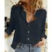 Women's Clothing Spring And Autumn Solid Color Casual Loose Long Sleeved Linen Shirt_ecoleips.com