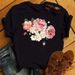 New Clothing, Women's Short-sleeve Floral Heart-patterned Dress_ecoleips.com