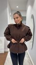 K Women's New Arrivals Stand-Up Collar Design Slim-Fit Shrinkage Irregular Short-Length Windbreaker Coat_ecoleips.com