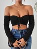 Sexy Long Sleeved Vest European American Nightclub Style Drawstring Waist Bust Enhancing Outerwear for Women_ecoleips.com