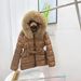 girl Girl Girl Mengjia Same Style Belt Waist Slimming Down Jacket Women Short Fox Fur Collar 2025 New Winter Cold-Proof_ecoleips.com