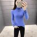 Women's Faux Mink Knit Sweater - Soft Winter Pullover With Semi-High Neck, Elegant Casual Long Sleeve Top For Office & Daily Wear_ecoleips.com