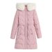 Women's Winter Long Padded Coat With Hood, Slim Fit Waist Design, Warm Quilted Jacket For Cold Weather_ecoleips.com