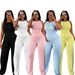 TW890 Women's Fashion Casual Two Piece Set Cross Border European American Style Irregular Vest Top with Solid Color Wide Leg Pants_ecoleips.com