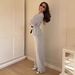 Women's Casual Long Sleeve Top with Pockets Wide Leg Pants Set Comfortable Minimalist Outfit for Everyday Wear_ecoleips.com
