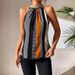 Women's Clothing Printed High Neck Striped Polka Dot Color Camisole_ecoleips.com