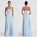 Summer High-End Strapless Evening Gown Long Backless Tie Waist Dress Spaghetti Straps_ecoleips.com