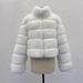 Plus Size Faux Fur Coat Women's Winter Fashion Jacket – Eco-Friendly Fox Fur Stand Collar, Long Sleeve, Casual Outerwear (S-XXXXL, Multiple Colors)_ecoleips.com
