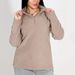 New Fashion Long-sleeved Women's Clothing European And American Casual Solid Color Lapel Sweater Autumn And Winter Thickened Zipper Collar Top_ecoleips.com