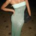 TARUXY Sexy Sequins Strapless Ribbon Dress For Women Fashion Splice Slim Long Dress Sleevekess Evening Party Clothes High Waist_ecoleips.com