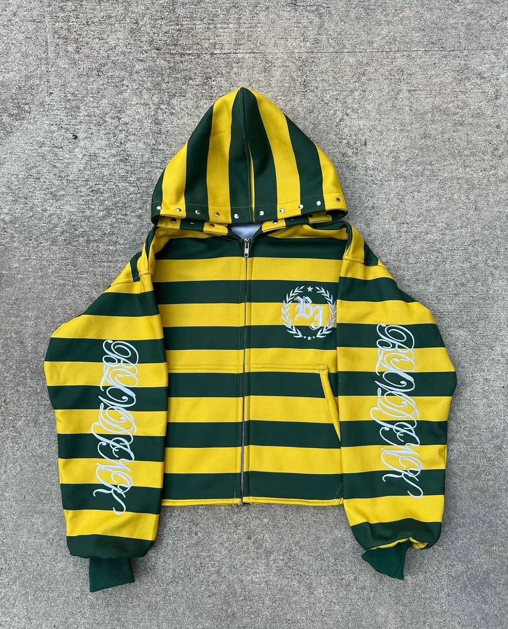Independent Website Cross Border Letter Print Loose Fit Zip up Hoodie Long Sleeve Sweatshirt for Men And Women_ecoleips.com