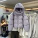 girl 920 Hooded Stand Collar Down Cotton Jacket For Women, New Autumn Winter Short Korean Style Thickened Casual Design Coat_ecoleips.com
