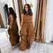 European And American Women's Sleeveless Set TW838 Sexy Two Piece with Wide Leg Patchwork Lace Pants Summer Fashionable_ecoleips.com