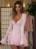 JULISSA MO Irregular Deep V-neck Ruffle Dress Women Pink Flare Sleeve Single Breasted Dress Summer Slim Elegant Party Beachwear_ecoleips.com