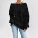 Autumn/Winter Women's Loose-Fitting One-Piece Hoodie With Drawable Shoulder Straps And Open-Shoulder Design_ecoleips.com