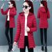 "Slim-Fit Mid-Length Puffer Jacket For Women – Lightweight Down Alternative, Waist-Defining Winter Coat"_ecoleips.com