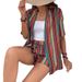 Women's Bohemian Style Striped Two-Piece Pant Set American Fashion Summer New Hot Selling_ecoleips.com