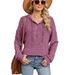 Women's Oversized Hooded Sweatshirt With Button Closure - Long Sleeve Pullover Hoodie In Solid Colors (Light Grey, Black, Light Blue, Maroon)_ecoleips.com