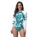 Women's Clothing Sexy One Piece Long Sleeved Zipper Women's Swimsuit Hot Spring Slim Swimsuit Surfing Suit Diving Suit Triangle Bikini_ecoleips.com