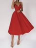 Women's Clothing Multi Color Suspenders Fashion Sexy Swing Evening Dress_ecoleips.com