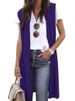Women's Sleeveless Vest Cardigan Mid-Length Fashion Trend 2023 European American Style Polyester Spring/Summer Elegant England Style_ecoleips.com