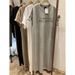 Summer Thin Plus Size Loose Short Sleeved Dress Women 2025 New Letter Printed Simple Round Neck Dress_ecoleips.com