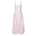 Fashion French Fresh New Plaid Print Waist Princess Dress Sexy Backless Suspender Dress Women's Clothing_ecoleips.com