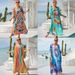 Women's Cotton Beach Cover Up Dress - Boho Chic Sun Protection Long Robe, Lightweight Bikini Wrap, Plus Size Friendly_ecoleips.com