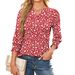 Women's Clothing Loose Casual Printed Five Point Sleeve V Neck T Shirt Tops For Women_ecoleips.com