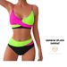 Women's Clothing Split Stitching Contrast Color Bikini Seaside Swimsuit_ecoleips.com