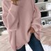 K Fashion Women's Casual Knitted Sweater Loose Solid Color Turtleneck Sweater Women's Clothing_ecoleips.com