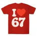 Meme I Love 67 Printed T Shirt For Women Streetwear Short Sleeve Round Neck Tops Womens T-Shirt Casual Clothing_ecoleips.com