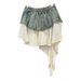 Patchwork Denim Pleated For Women, Summer New Fashionable High-Waisted Slimming A-Line Short Skirt_ecoleips.com
