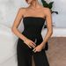 Voya Ladies' Intellectual Style Strapless Jumpsuit For Summer, Loose And Wide Leg Jumpsuit Pants_ecoleips.com