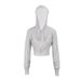 AD704 Gray Sporty Casual Women's Spring And Autumn Fashionable, Stylish, Comfortable, Age-reducing Hooded Short_ecoleips.com
