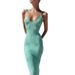 2024 European And American Printed Vacation Casual Sexy Slim-Fit Bodycon Strap Long Dress For Hot Girls_ecoleips.com