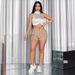 2025s 2025 Summer New Women's Casual Tight High-Waist Side Pocket Flap Shorts_ecoleips.com